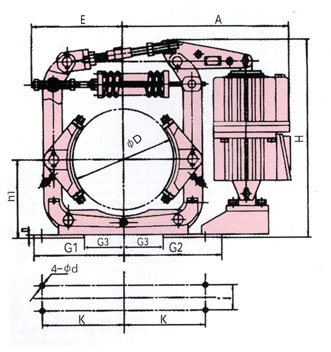 電磁長行程塊式制動器